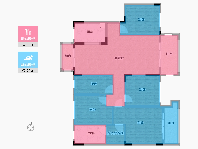 江西省-赣州市-紫金晨星天宇公馆-153.00-户型库-动静分区