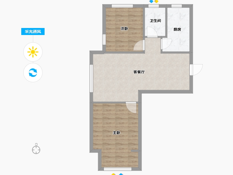 山东省-济南市-中建新悦城-65.00-户型库-采光通风