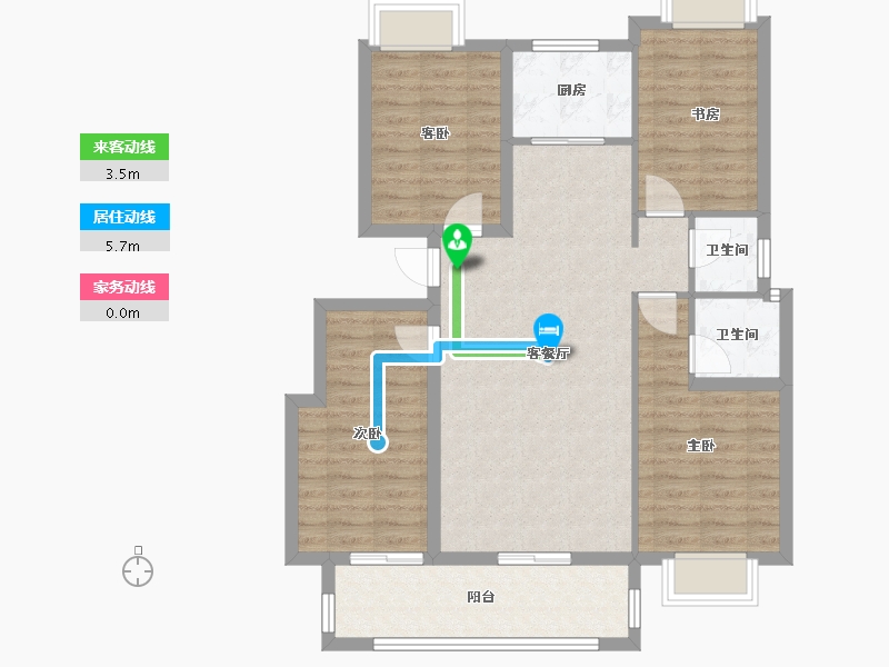 江西省-九江市-融翔·滨江美庐-94.85-户型库-动静线