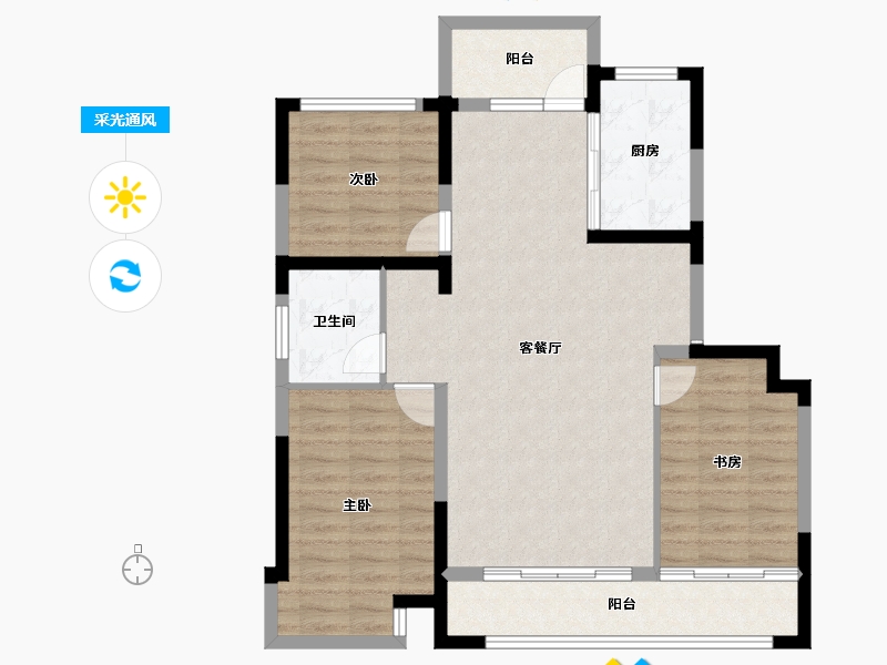 宁夏回族自治区-银川市-龙辰九悦湾三期-92.10-户型库-采光通风