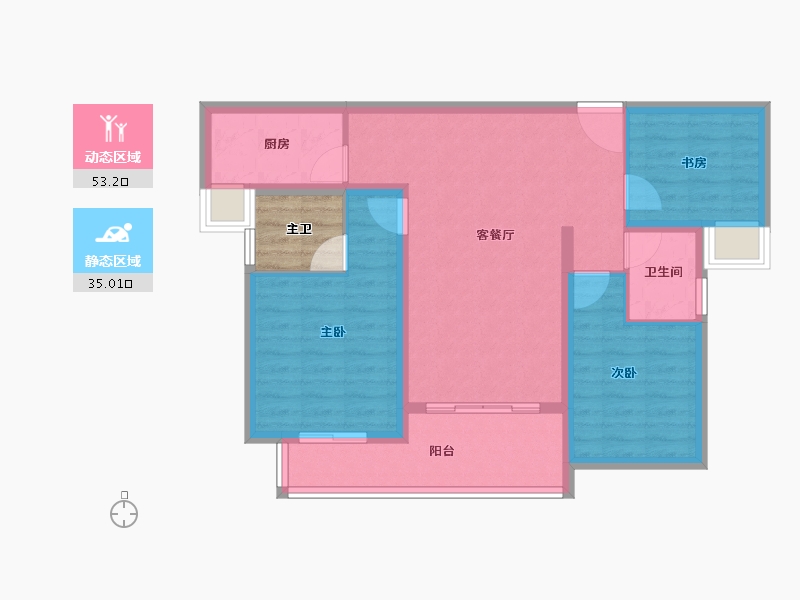 安徽省-马鞍山市-东誉城御湾-82.40-户型库-动静分区