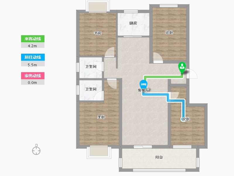 江西省-九江市-融翔·滨江美庐-103.50-户型库-动静线