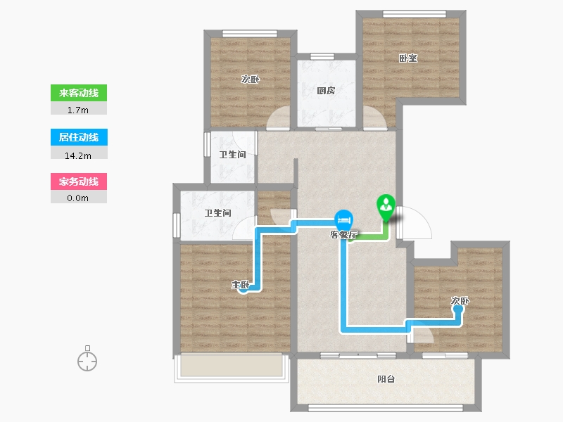 安徽省-马鞍山市-昆仑风荷园-101.60-户型库-动静线