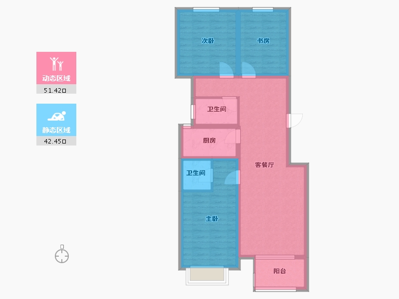 河北省-保定市-悦澜湾-88.00-户型库-动静分区