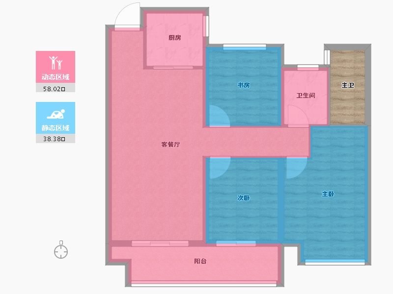 安徽省-马鞍山市-东誉城御湾-91.20-户型库-动静分区