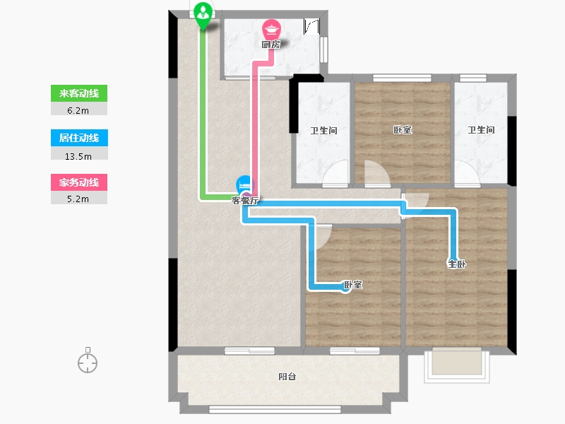 福建省-宁德市-华熙元·水岸君华-94.35-户型库-动静线