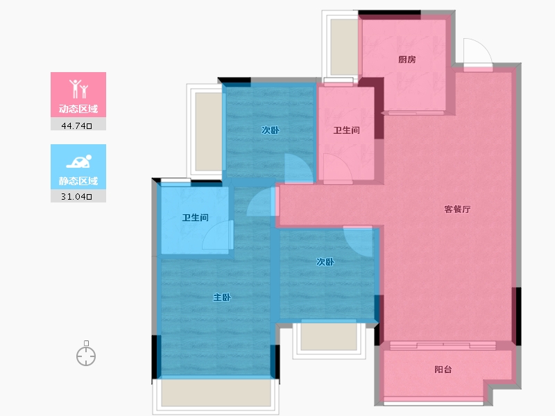 广西壮族自治区-桂林市-桂林融创文旅城-67.04-户型库-动静分区