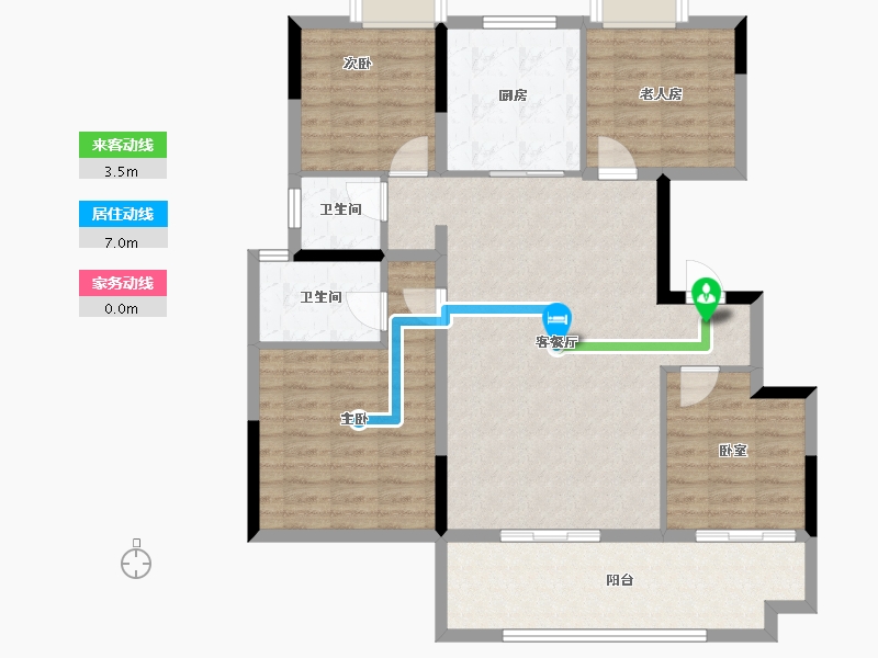 江西省-九江市-碧桂园·南山院子-103.10-户型库-动静线