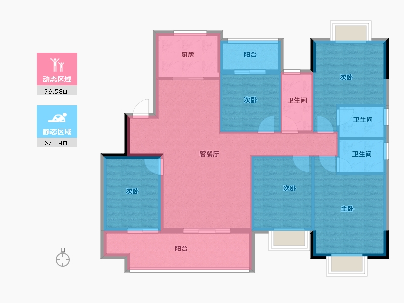 福建省-三明市-瑞玺庄園-114.41-户型库-动静分区