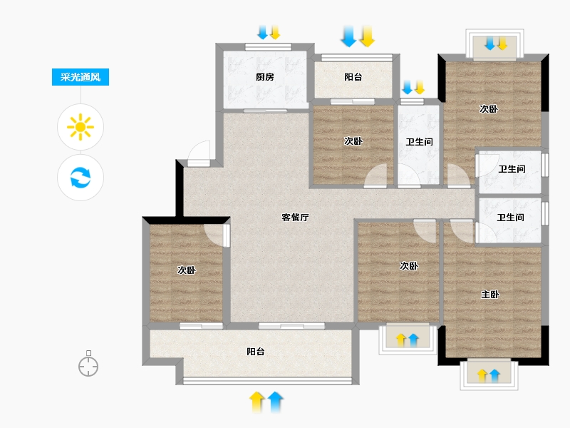 福建省-三明市-瑞玺庄園-114.41-户型库-采光通风