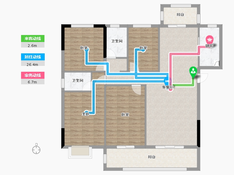 福建省-宁德市-华熙元·水岸君华-128.11-户型库-动静线