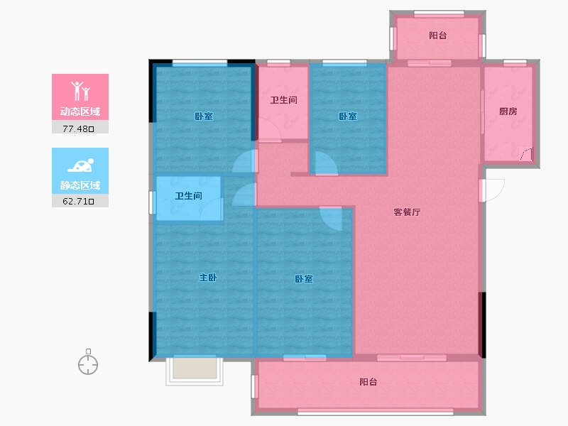 福建省-宁德市-华熙元·水岸君华-128.11-户型库-动静分区