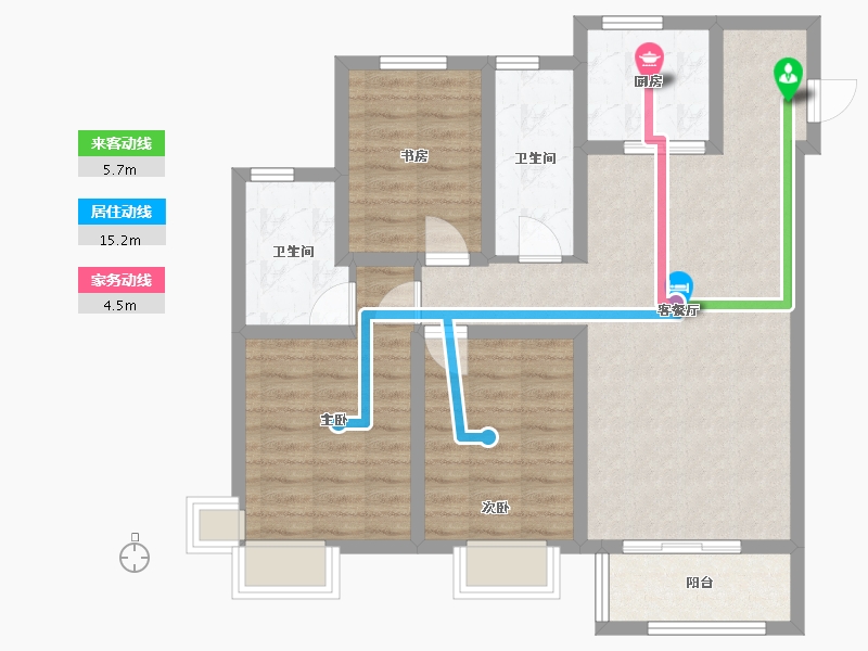 山西省-晋中市-悦唐-104.00-户型库-动静线