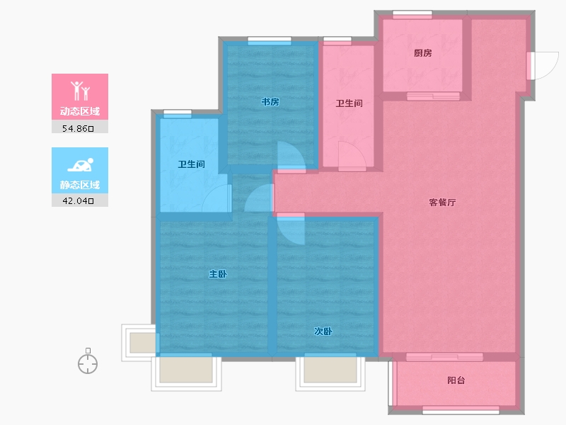 山西省-晋中市-悦唐-104.00-户型库-动静分区