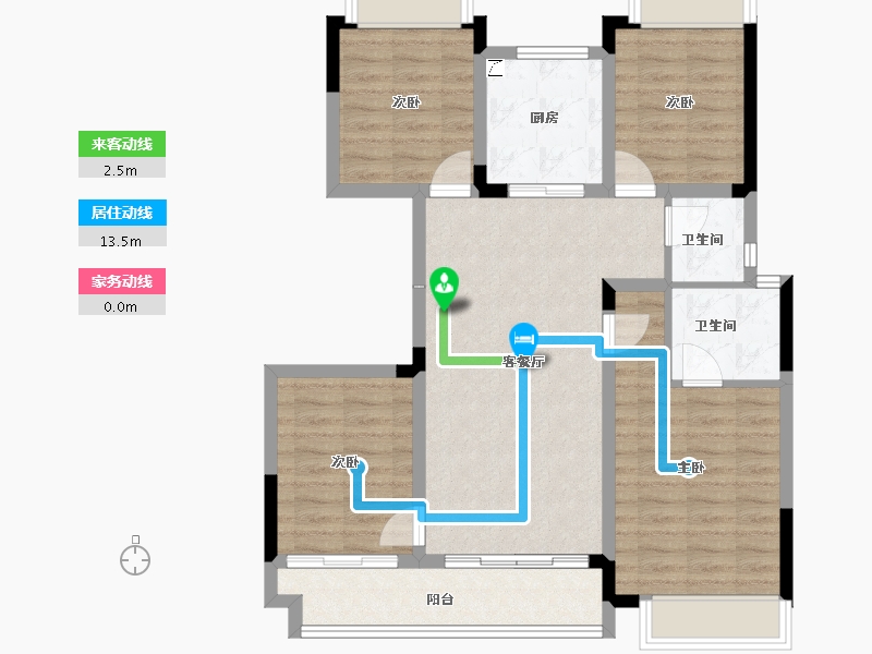 江西省-宜春市-汇金时代中心-88.34-户型库-动静线