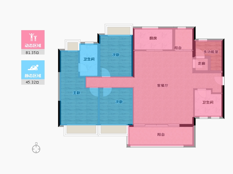 广东省-佛山市-滨江金茂悦-114.40-户型库-动静分区