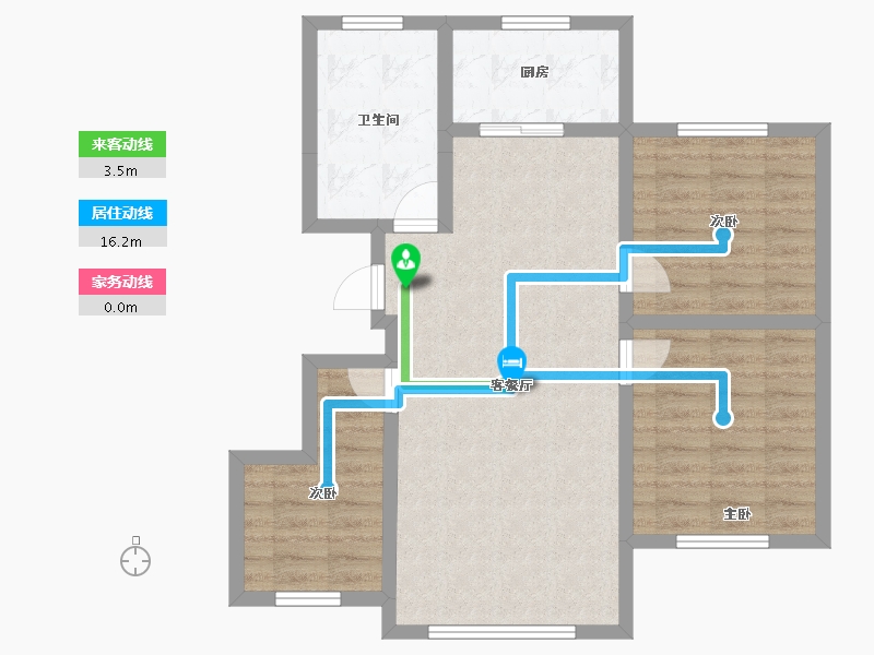 新疆维吾尔自治区-乌鲁木齐市-绿星花园-76.10-户型库-动静线