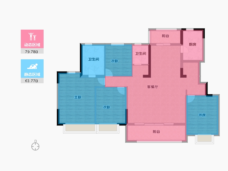 四川省-成都市-华润置地时代之城-129.60-户型库-动静分区