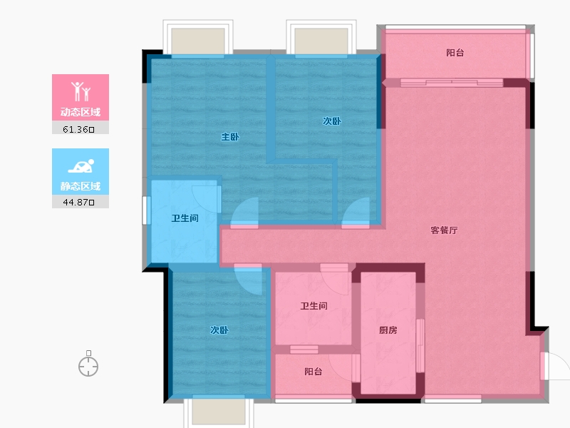 贵州省-遵义市-广厦未来城-93.45-户型库-动静分区