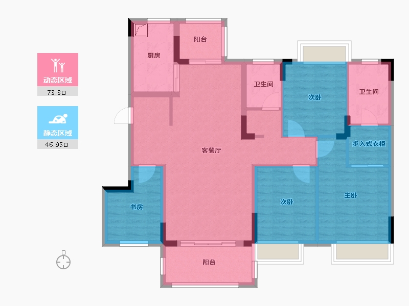 广西壮族自治区-桂林市-兴进景园-111.14-户型库-动静分区