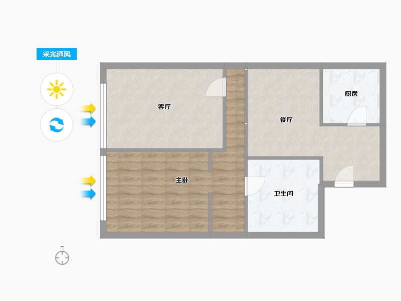 四川省-成都市-阿玛尼艺术公寓-67.88-户型库-采光通风