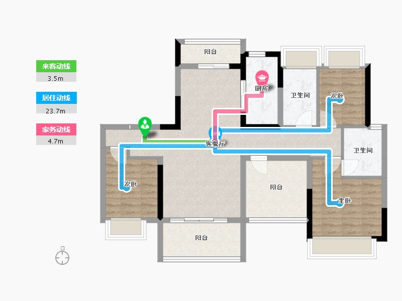 广东省-江门市-江门华发四季-91.59-户型库-动静线