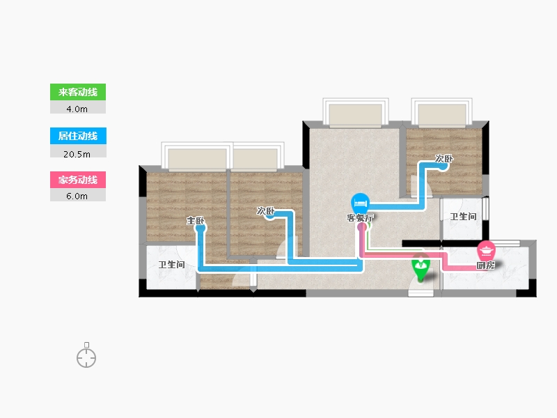 四川省-成都市-华侨城粼港樾府-61.31-户型库-动静线