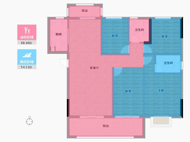 福建省-宁德市-华熙元·水岸君华-112.17-户型库-动静分区