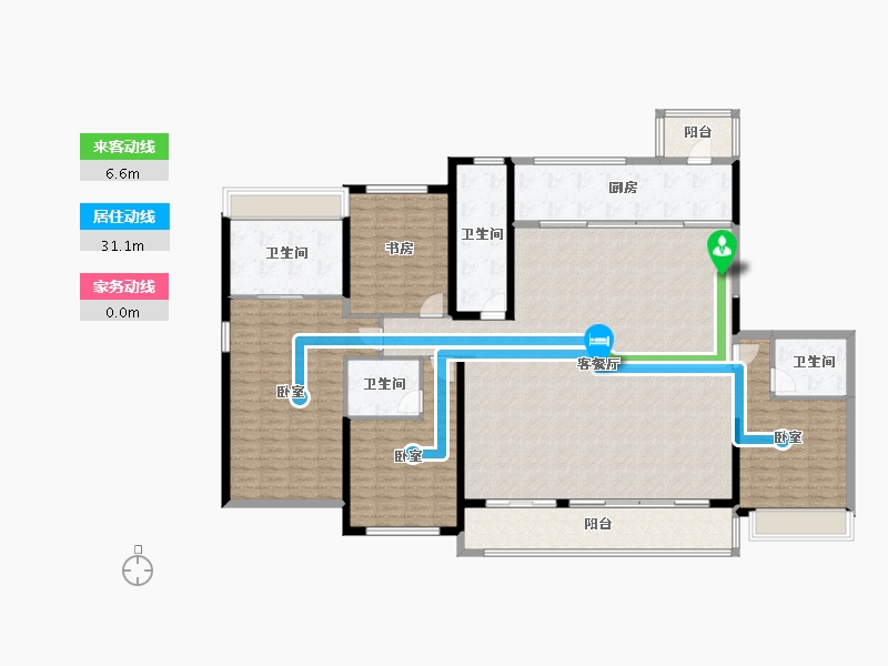 江苏省-无锡市-万科翡翠东方-209.60-户型库-动静线