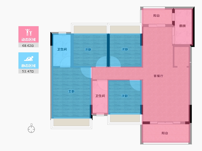 广西壮族自治区-桂林市-桂林融创文旅城-109.61-户型库-动静分区