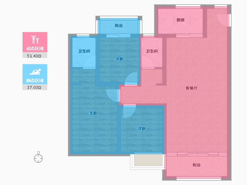 陕西省-安康市-天一城市之光-78.01-户型库-动静分区