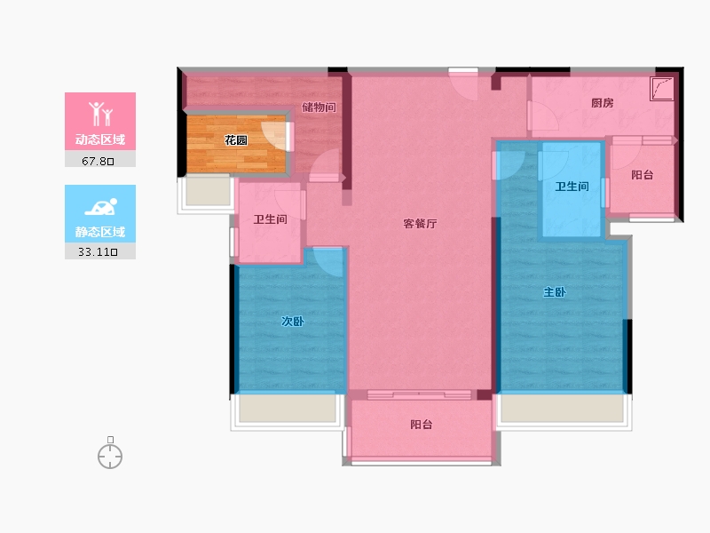 广东省-清远市-景业雍景园-93.83-户型库-动静分区