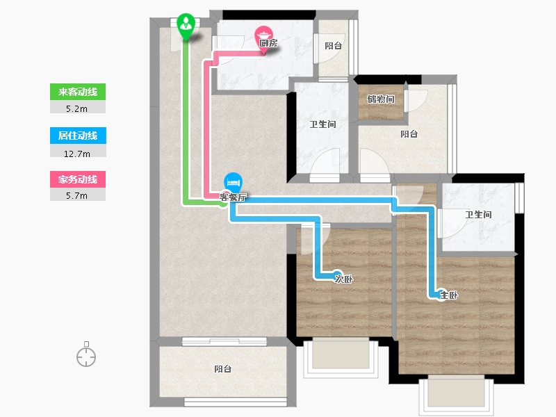 广东省-江门市-江门华发四季-70.05-户型库-动静线