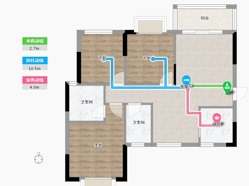 广西壮族自治区-桂林市-桂宏达领秀公馆-73.05-户型库-动静线