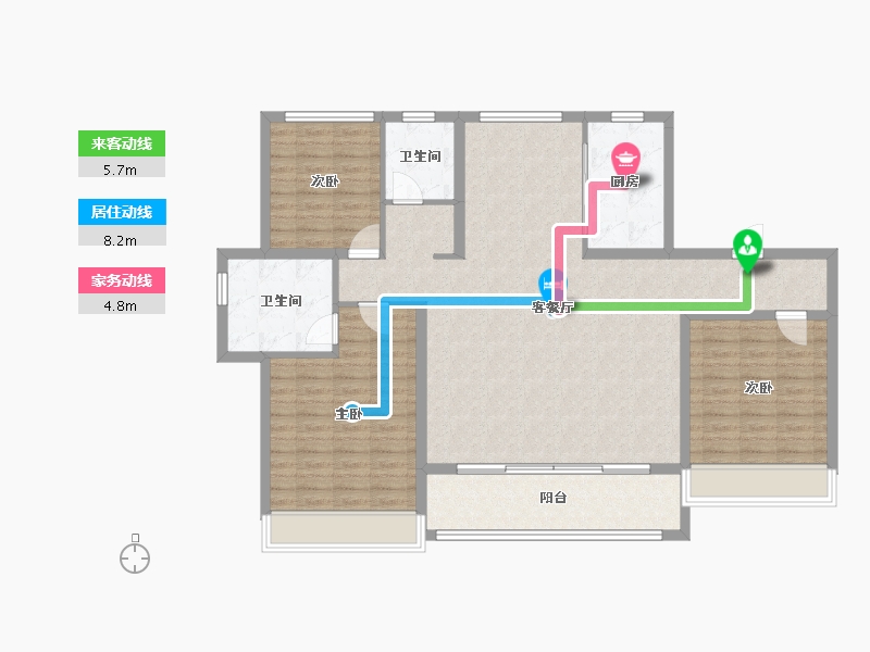 山西省-晋中市-金汇海·御珑轩-123.95-户型库-动静线