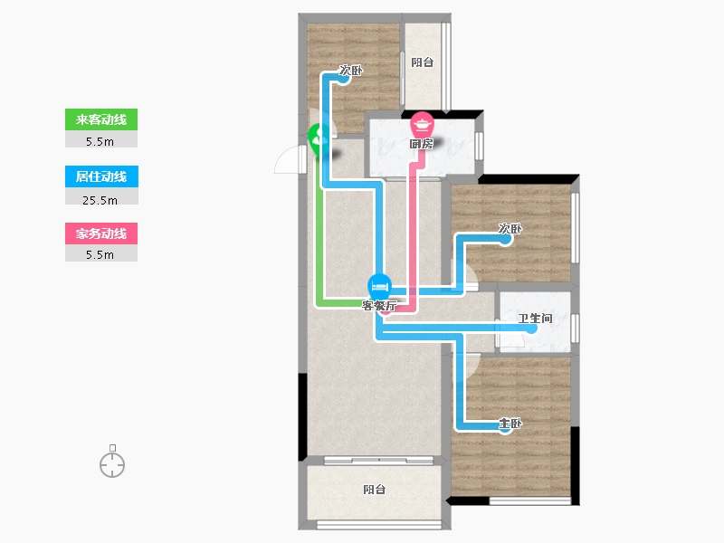 四川省-成都市-瀚城绿洲-81.40-户型库-动静线