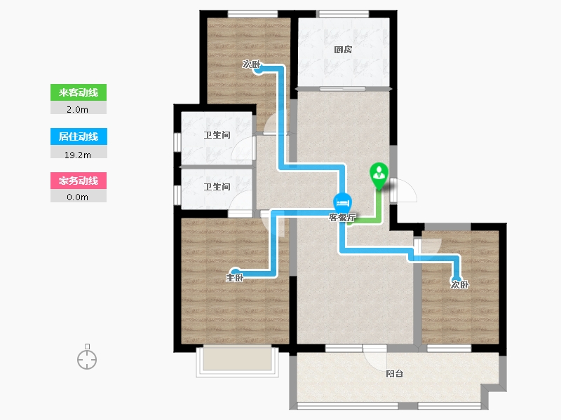 宁夏回族自治区-银川市-中环西园-91.20-户型库-动静线