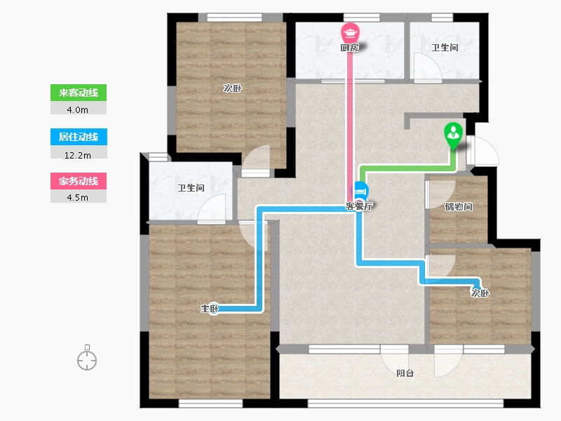 宁夏回族自治区-银川市-嘉屋文宸府-92.19-户型库-动静线