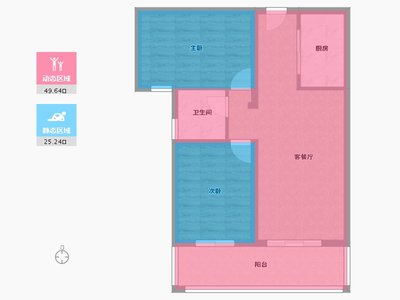 广西壮族自治区-桂林市-南溪公园学府-66.95-户型库-动静分区