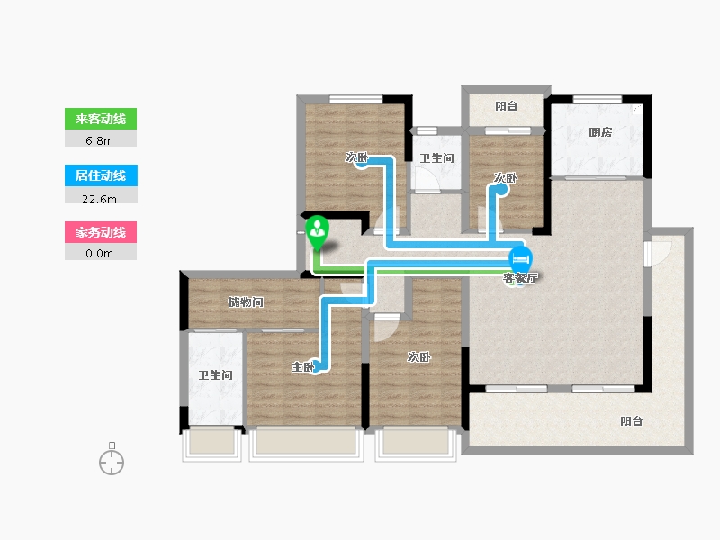 河南省-商丘市-建业联盟新城7期·云筑-121.19-户型库-动静线