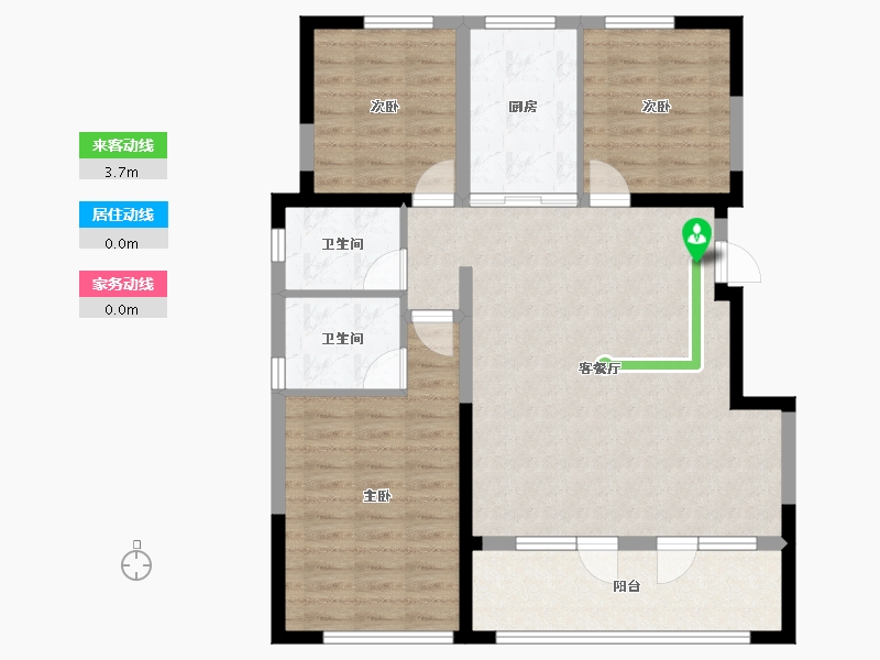 宁夏回族自治区-银川市-嘉屋文宸府-95.25-户型库-动静线