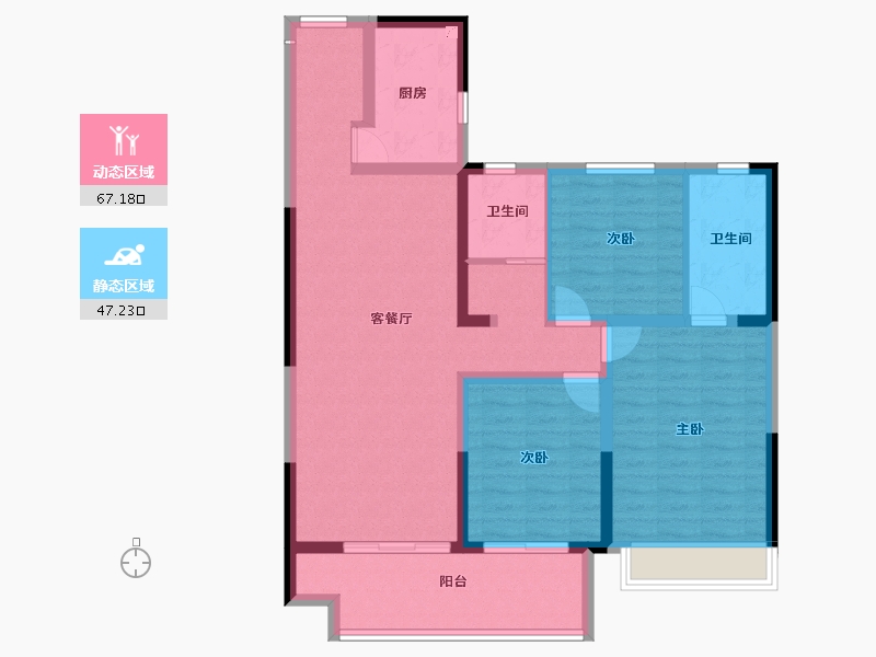 河南省-商丘市-商丘正商书香华府-102.31-户型库-动静分区