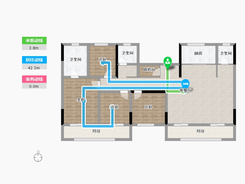 陕西省-咸阳市-北宸天樾-136.07-户型库-动静线