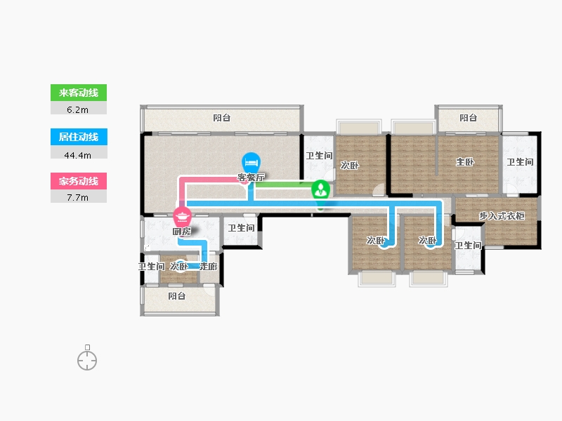 贵州省-遵义市-阳光城溪山悦-223.04-户型库-动静线