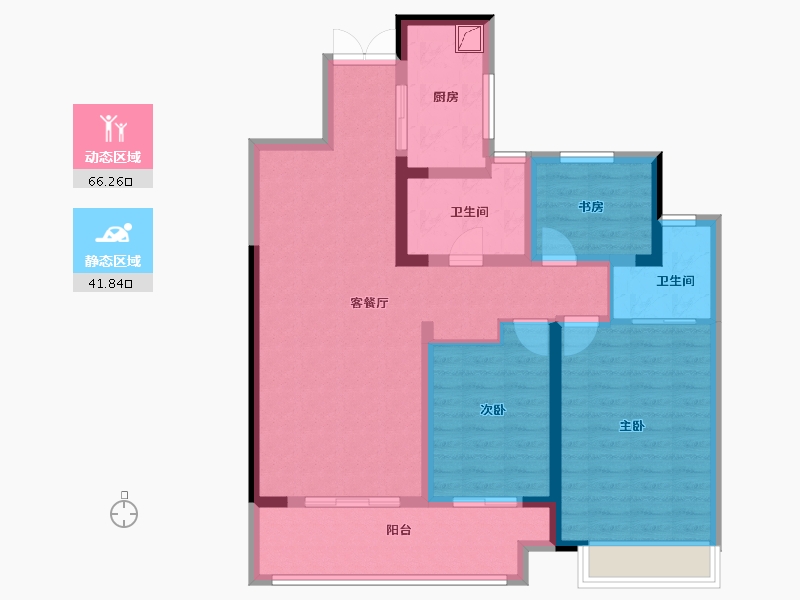 浙江省-湖州市-南浔吾悦广场-96.01-户型库-动静分区