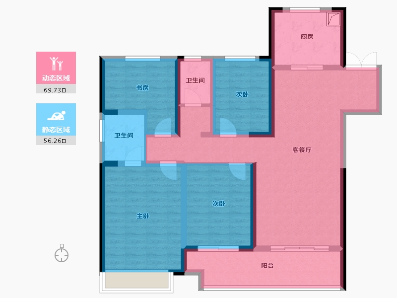 浙江省-湖州市-南浔吾悦广场-112.01-户型库-动静分区