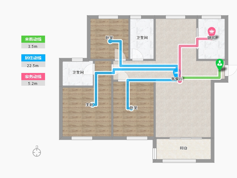 宁夏回族自治区-银川市-荣世星座-101.00-户型库-动静线