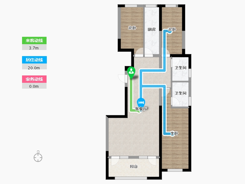 宁夏回族自治区-银川市-嘉屋文宸府-94.40-户型库-动静线