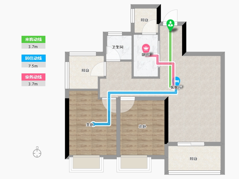 浙江省-湖州市-中建投悦湖名城-70.00-户型库-动静线