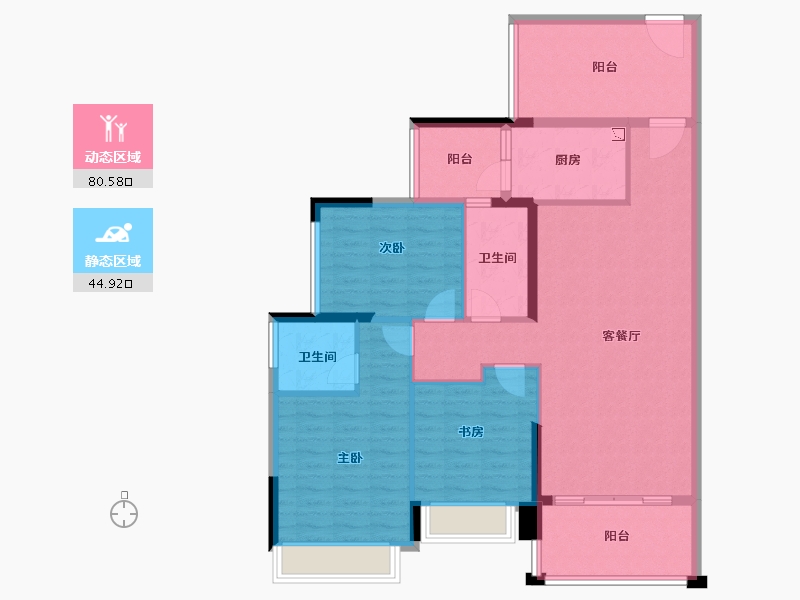 广东省-云浮市-​尚东世纪-113.05-户型库-动静分区